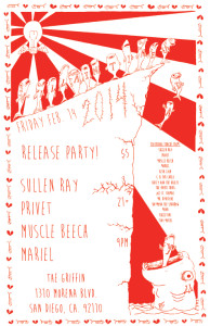 Villaintines Day release party poster - february 14th